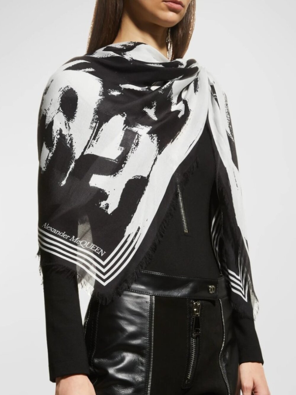 Alexander McQueen Graffiti Scarf "EUC"